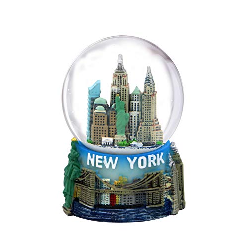 Mini New York City Skyline Snow Globe 2.5-Inch NYC Souvenir Figurine