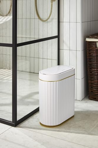 Motion Sensor Bathroom Trash Can 2 Gallon Waterproof Wastebasket