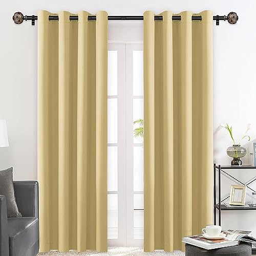 Woven Leaf Curtain Rod Finials for 1-Inch Rods, Black Decorative Caps (2 Pack)