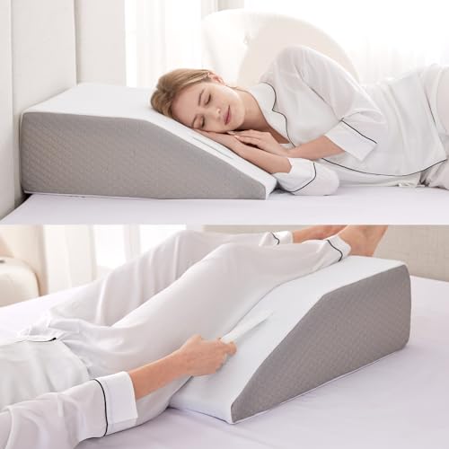 Leg Elevation Pillow for Pain Relief and Swelling, 8 Inch Foam Wedge