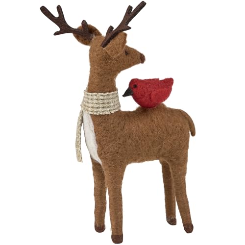 Primitives by Kathy Cardinal & Deer Christmas Critter Set - Felt Seasonal Decor