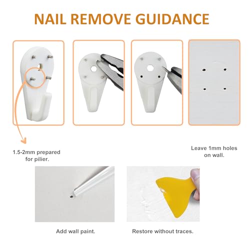30-Pack Concrete Wall Utility Hooks, Heavy-Duty Hard Surface Hangers
