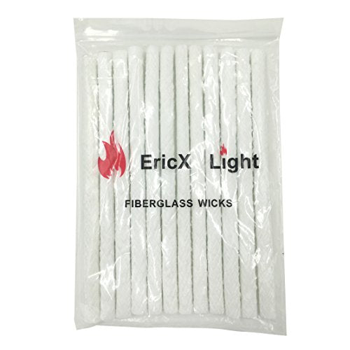 Fiberglass Replacement Wicks for Tiki Torches - 12 Pack