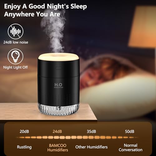 Small Plant Humidifier Indoor Black 350ml USB Mini Desktop Humidifier