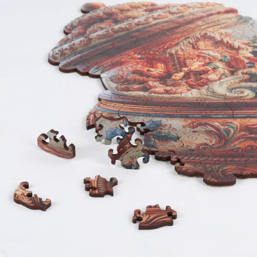 Christmas Wooden Snow Globe Puzzle for Adults - Large 450 PCS Holiday Scene