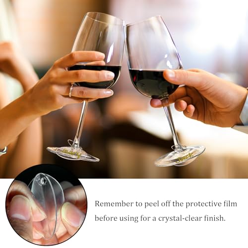 Philbinden 50 Pcs Wine Glass Charms with Marker - Acrylic Stemware Markers for Weddings, Parties & Celebrations