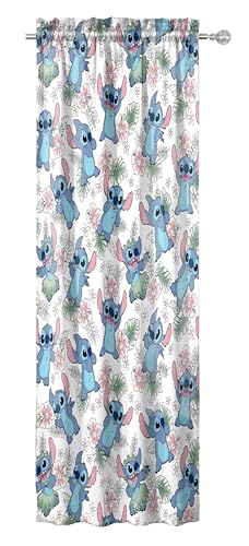 Lilo & Stitch Window Curtains for Kids Bedroom - 4-Piece Drape Set, 42" W x 63" L