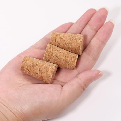 25-Pack Tapered Wooden Wine Corks - Natural Soft Wood Bottle Stoppers for Winemaking and DIY Crafts