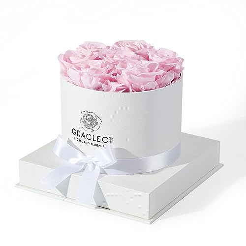 Preserved Pink Roses in a Box - Real Eternal Flowers Gift Set