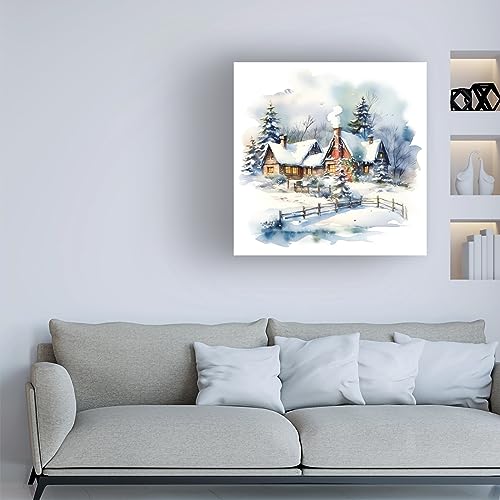 Trademark Fine Art 24x24 In The Golden Valley 'Christmas At Home' Canvas Wall Art
