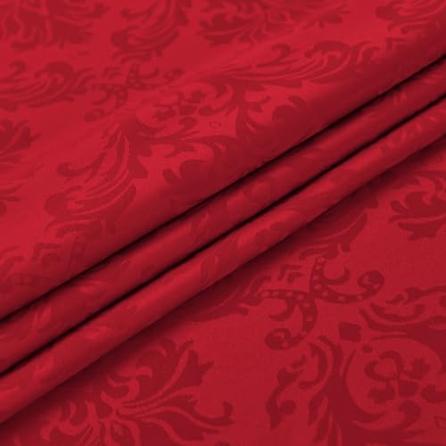 SASTYBALE Red Christmas Jacquard 20x20 In Napkins – Set of 4, Reusable Polyester