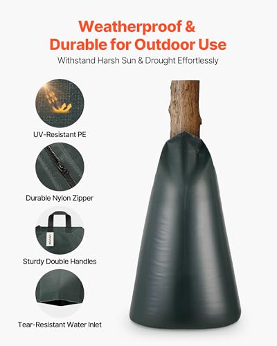 Slow Release Tree Watering Bags 20 Gallon (8-Pack) Heavy Duty Drip Irrigation