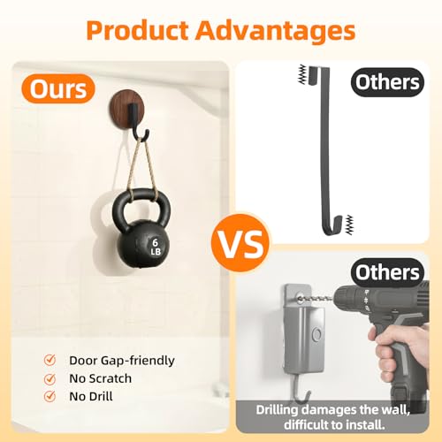 Suction Cup Wreath Hanger 2-Pack - No-Drill Hooks for Front Door & Glass