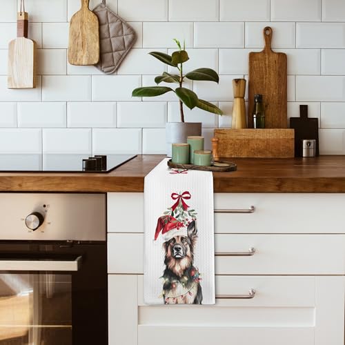 German Shepherd Dog Christmas Kitchen Towels - Funny Holiday Gift, 16x24 Inch - Dog Mom Decor