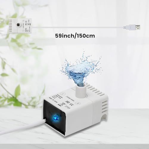 Cat Water Fountain Replacement Pump - Ultra-Quiet 0.7W Submersible Pump