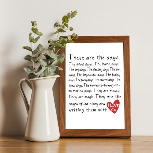 Anniversary Greeting Card for Husband Wife, 8x5.3 Inch Linen Cardstock