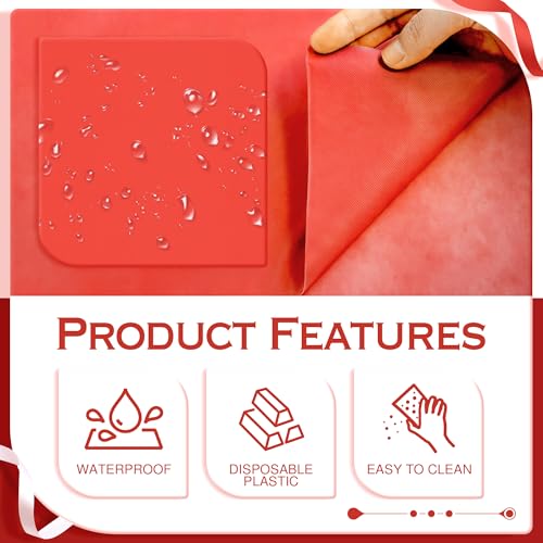 4-Pack Waterproof Disposable Plastic Rectangular Tablecloths, 54 x 72 Inches