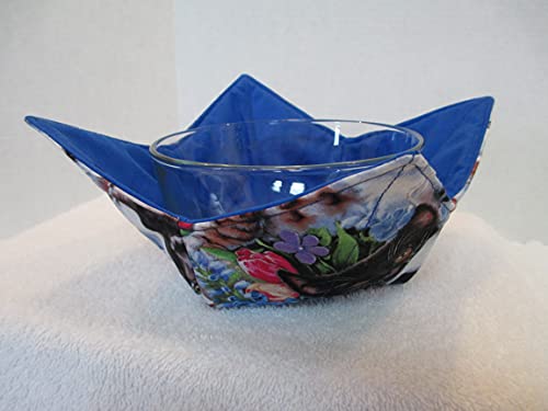 Reversible Quilted Cotton Microwave Bowl Cozy for Hot and Cold Food