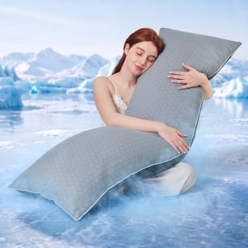 Cooling Body Pillow for Adults - Shredded Memory Foam, 20"x54"