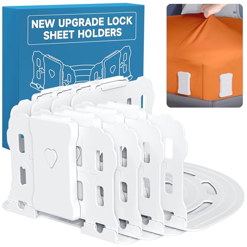 Bed Sheet Holders with Reinforced Clips for All Mattress Sizes