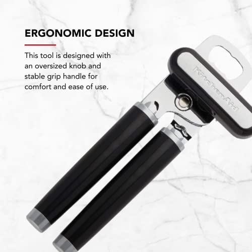 KitchenAid Classic Multifunction Can Opener and Bottle Opener - Black