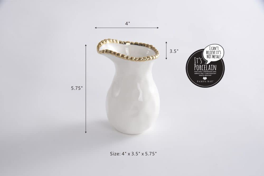 Pampa Bay Golden Salerno, Creamer or Pitcher, 4" x 3.5" x 5.75"