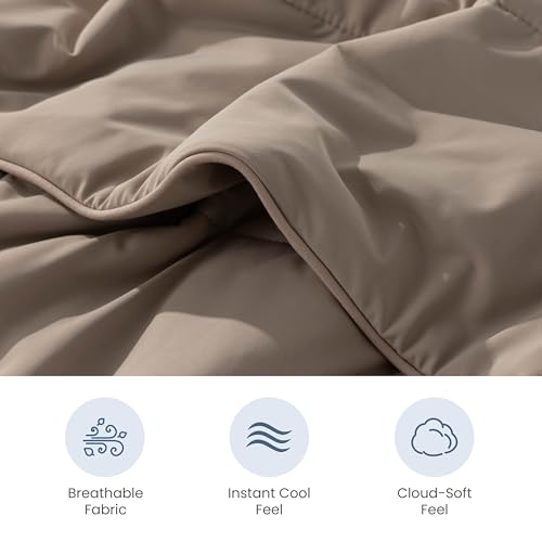 Lightweight Cooling Blanket - Soft Jersey Quilt for Hot Sleepers, 70" x 90"