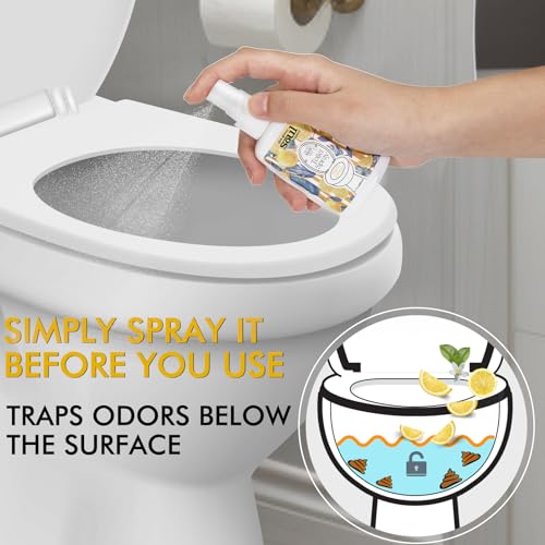 Toilet Odor Eliminator Spray, Fresh Citrus Bathroom Air Freshener, 2 Pack