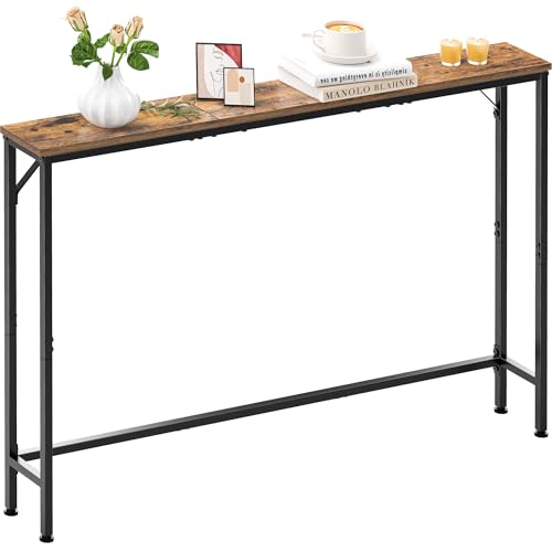 47.2-Inch Narrow Console Table, Industrial Entryway & Sofa Table