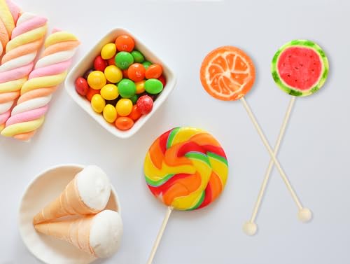 PENTA ANGEL 15cm Natural Wooden Cake Pop Sticks 50 Pack for Desserts & Party Decorations