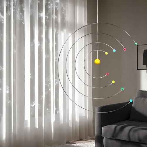 Solar System Hanging Mobile Ornament with Kinetic Planet Beads