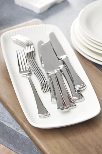 Lenox Portola 20-Piece Flatware Set for 4 - Elegant Stainless Steel Silverware