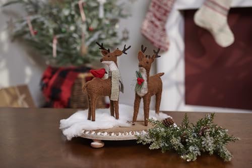 Primitives by Kathy Cardinal & Deer Christmas Critter Set - Felt Seasonal Decor