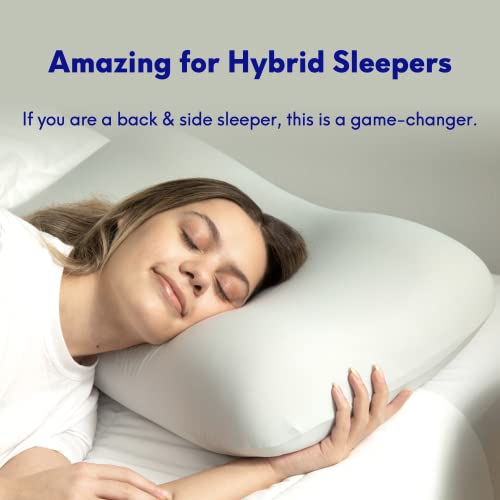 C CUSHION LAB Deep Sleep Ergonomic Cervical Memory Foam Pillow - Calm Grey