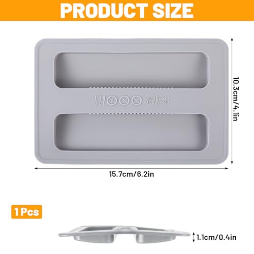 Silicone Toaster Cover for 2-Slice Toaster - Dust Protector Lid, Gray