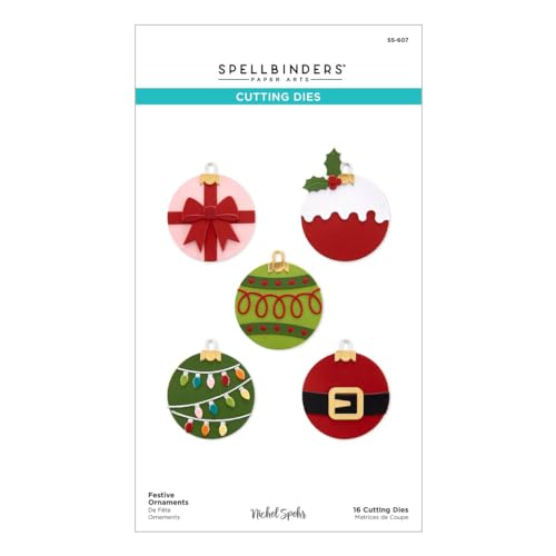 Spellbinders Festive Ornaments Etched Dies, Metal