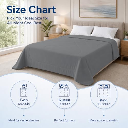 Cooling Comforter King Size - Double-Sided Breathable Blanket