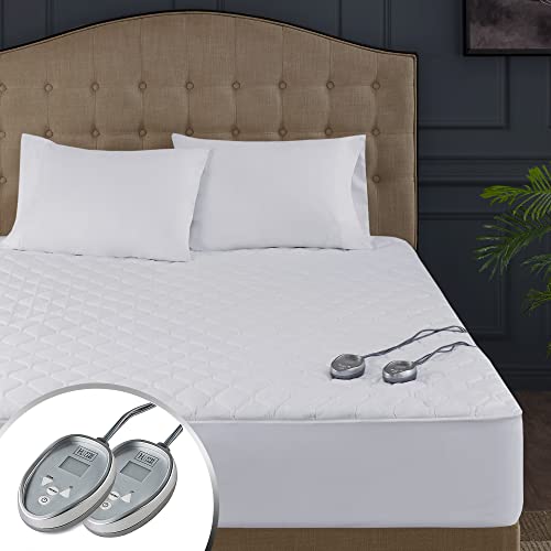 California King Heated Mattress Pad with Dual Control & 20 Heat Settings