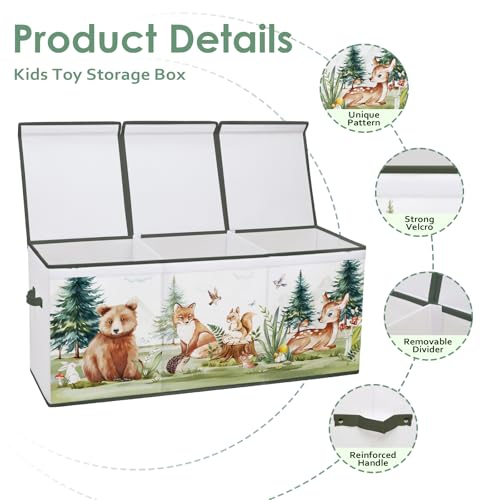 Large Collapsible Toy Chest with Flip Lid - Sturdy Oxford Storage Organizer