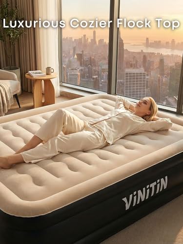 Queen Air Mattress with Built-in Pump - 16" Elevated Inflatable Bed