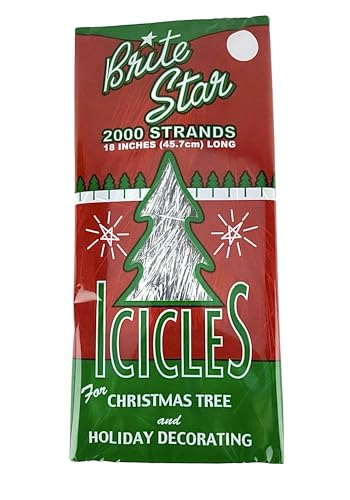 Brite Star Icicles for Christmas Tree - 3 Pack, Silver