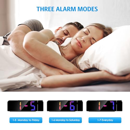 7.9-Inch LED Projection Alarm Clock with Ceiling Time Display