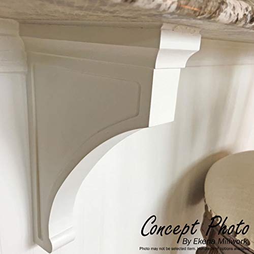 Ekena Millwork BKTW01X06X09AVAL Small Avila Wood Wood Brackets, 1 3/4"W x 6 1/2"D x 9"H , Alder