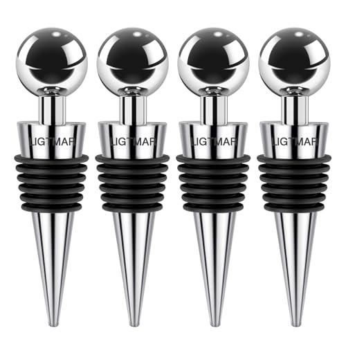 LIGTMAR 4 Pack Wine Stopper & Saver - Keeps Wine Fresh Up to 7 Days