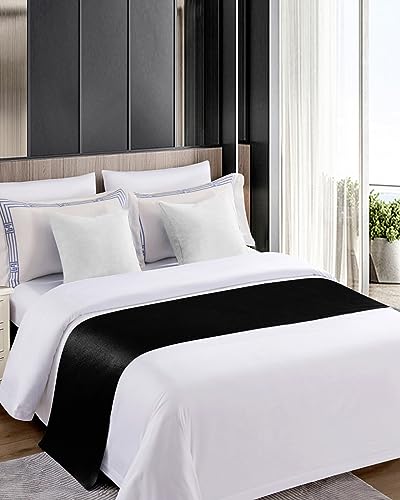 Sabolny Luxury Satin Bed Runner Scarf for King Size Bed - 94"x20"