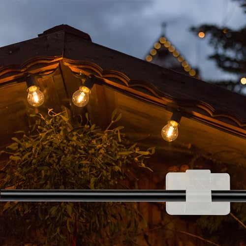30pcs Heavy Duty Outdoor String Light Clips - Waterproof Adhesive Hooks