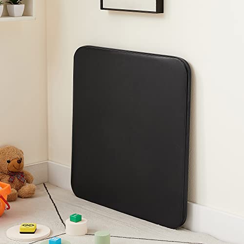 24-Inch Kids Folding Activity Table with Padded Top, Portable Black