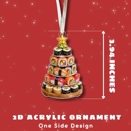 Sushi Ornament - Pawzity Sushi Variation (One-Sided Acrylic, 3.94in) for Christmas Tree