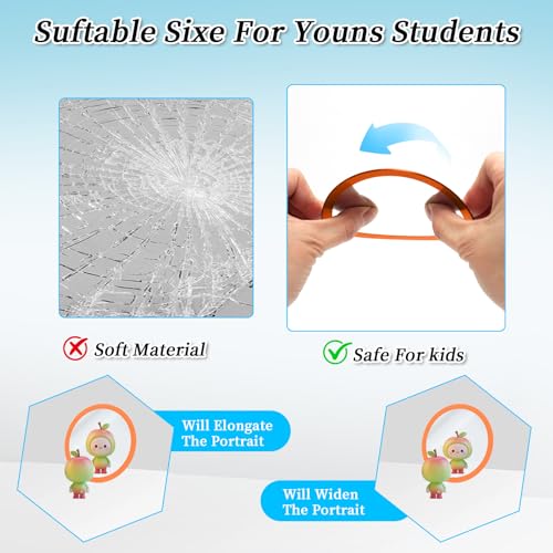 5 Pcs Unbreakable Plastic Mirrors for Kids, 4.8-Inch Round Safe Craft Mirrors