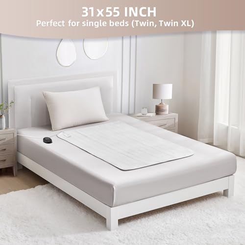 Electric Heated Mattress Pad Mini Twin, 31" x 55", 9 Heat Settings